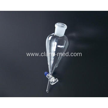 Separatory Funnel Squib Pear Shape with Ground-in Glass Stopper/PTFE Stopper